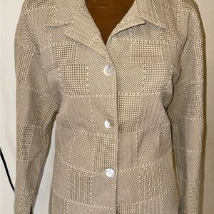 Coldwater Creek Beige Patterned Blazer